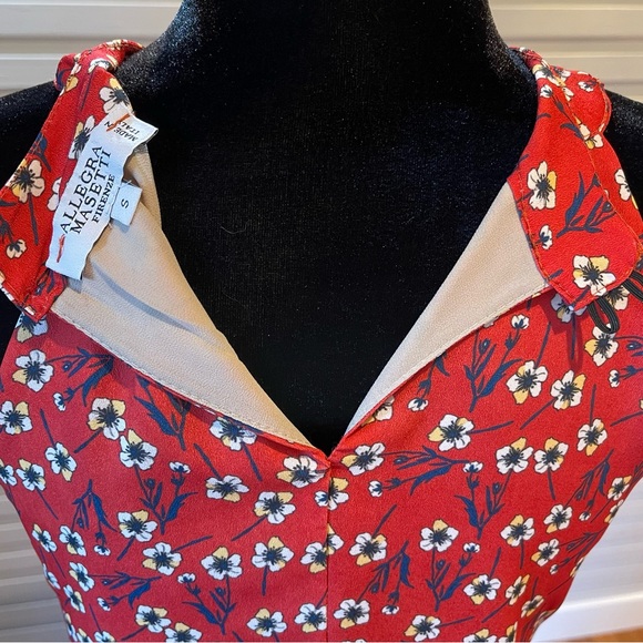 Allegra Massetti Made In Italy Sleeveless Maxi Dress Floral Design Like New - Picture 6 of 11